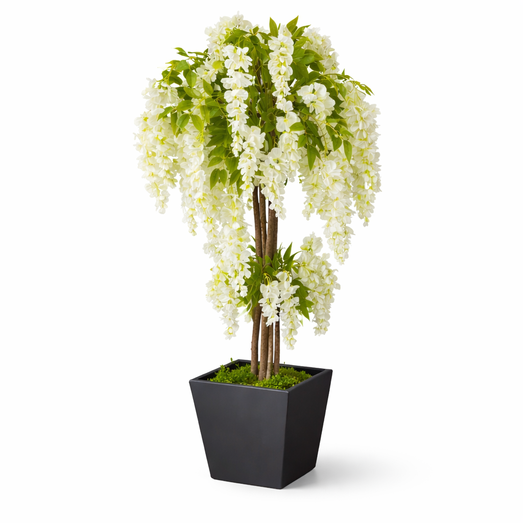 Yapay Beyaz Wisteria Salkım Ağacı
