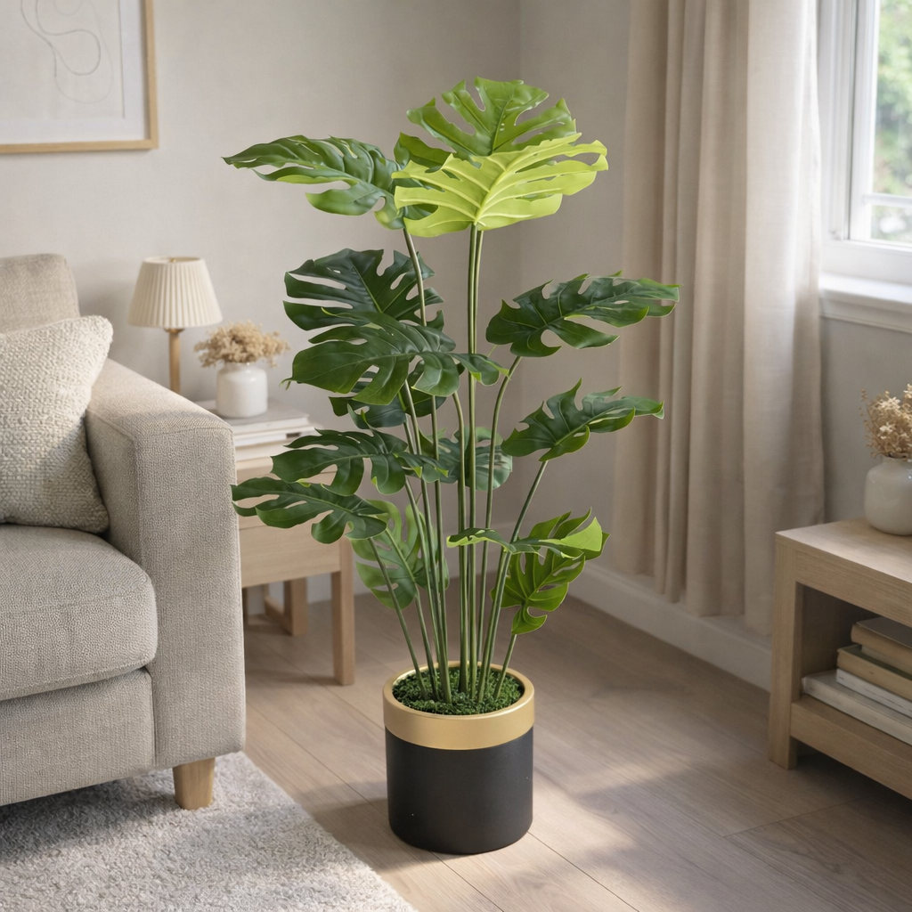 Monstera Yapraklı Yapay Salon Ağacı 165 cm