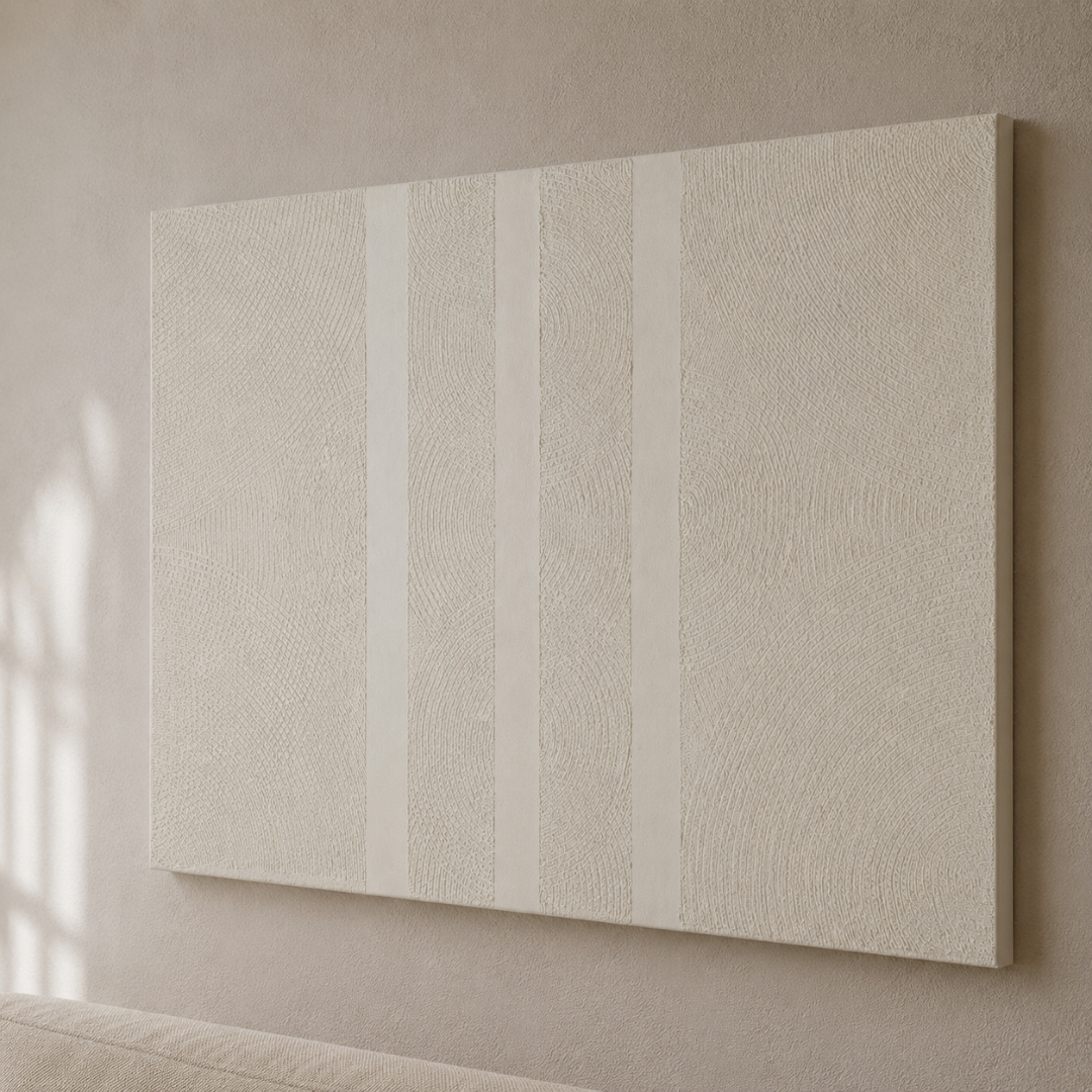 Nova Modern Dokulu Tablo Krem 50×70 cm