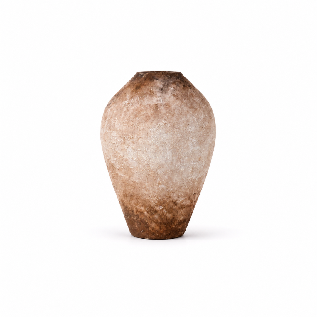 Mireo El Yapımı Dekoratif Terracotta Vazo - 40 cm