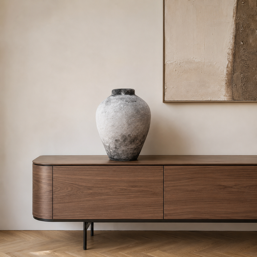 Sorel El Yapımı Dekoratif Terracotta Vazo - 33 cm