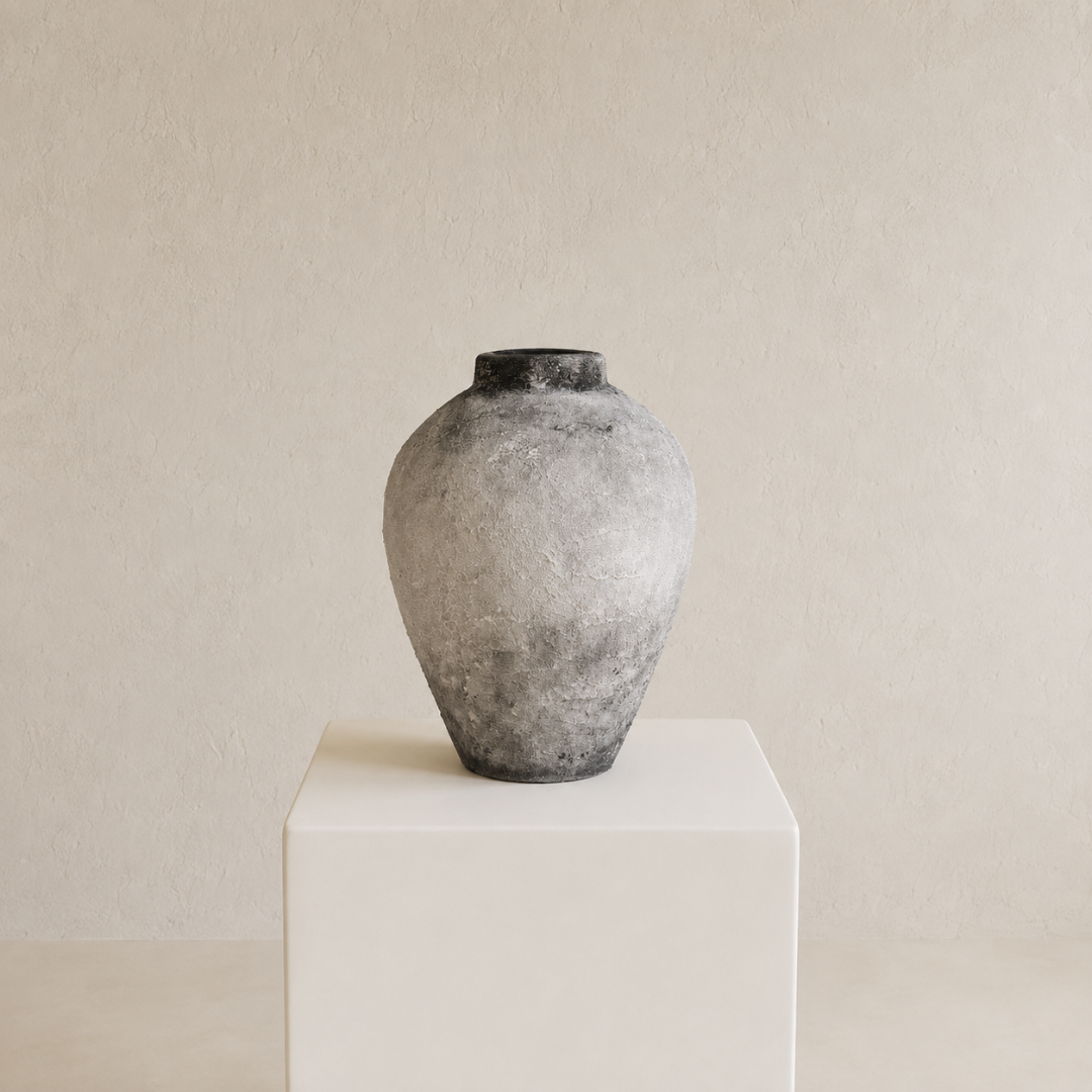 Sorel El Yapımı Dekoratif Terracotta Vazo - 33 cm