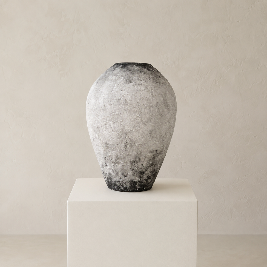 Varen El Yapımı Dekoratif Terracotta Vazo - 40 cm