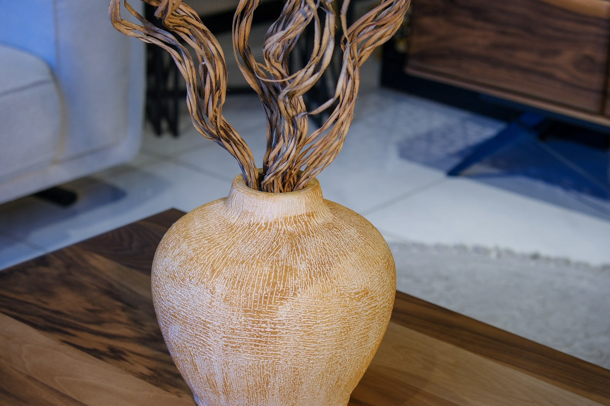 İnspira Dokulu Terracotta Vazo