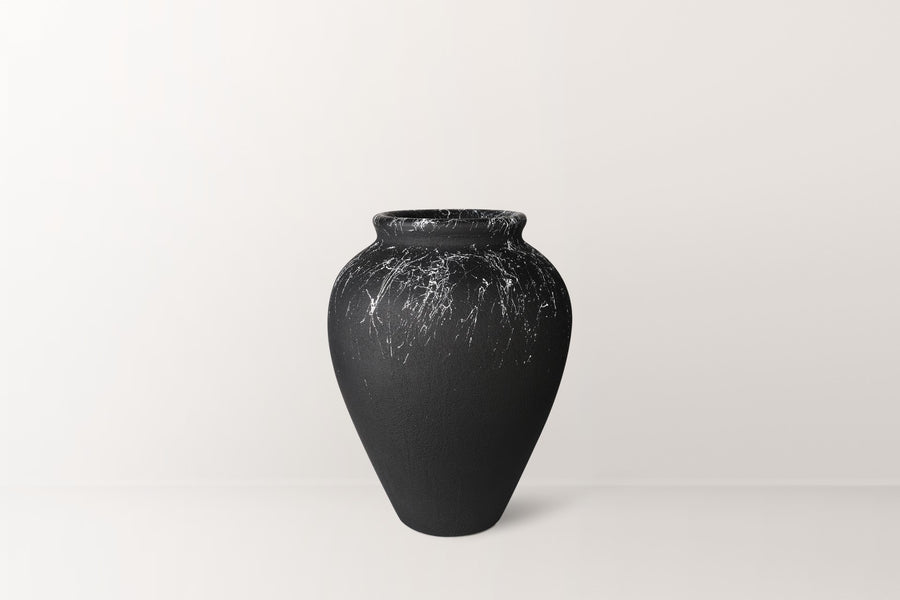 Alessia Mermer Desenli Terracotta Vazo