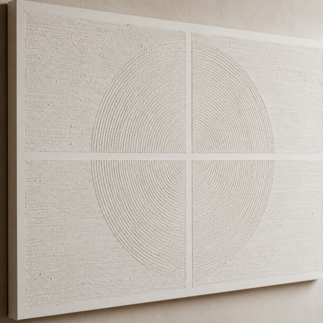 Aria Modern Dokulu Tablo Krem 50×70 cm