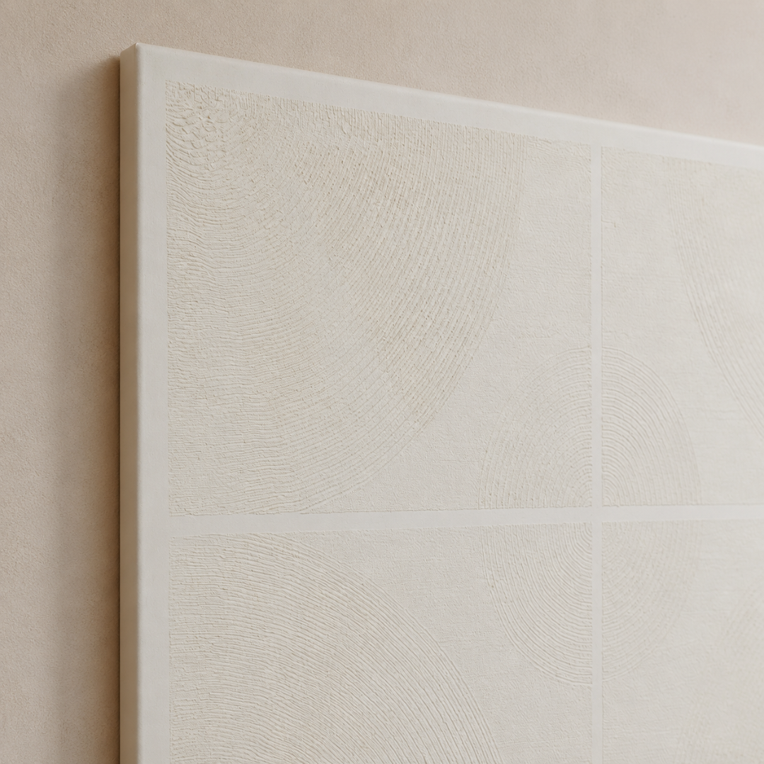 Mira Modern Dokulu Tablo Krem 50×70 cm