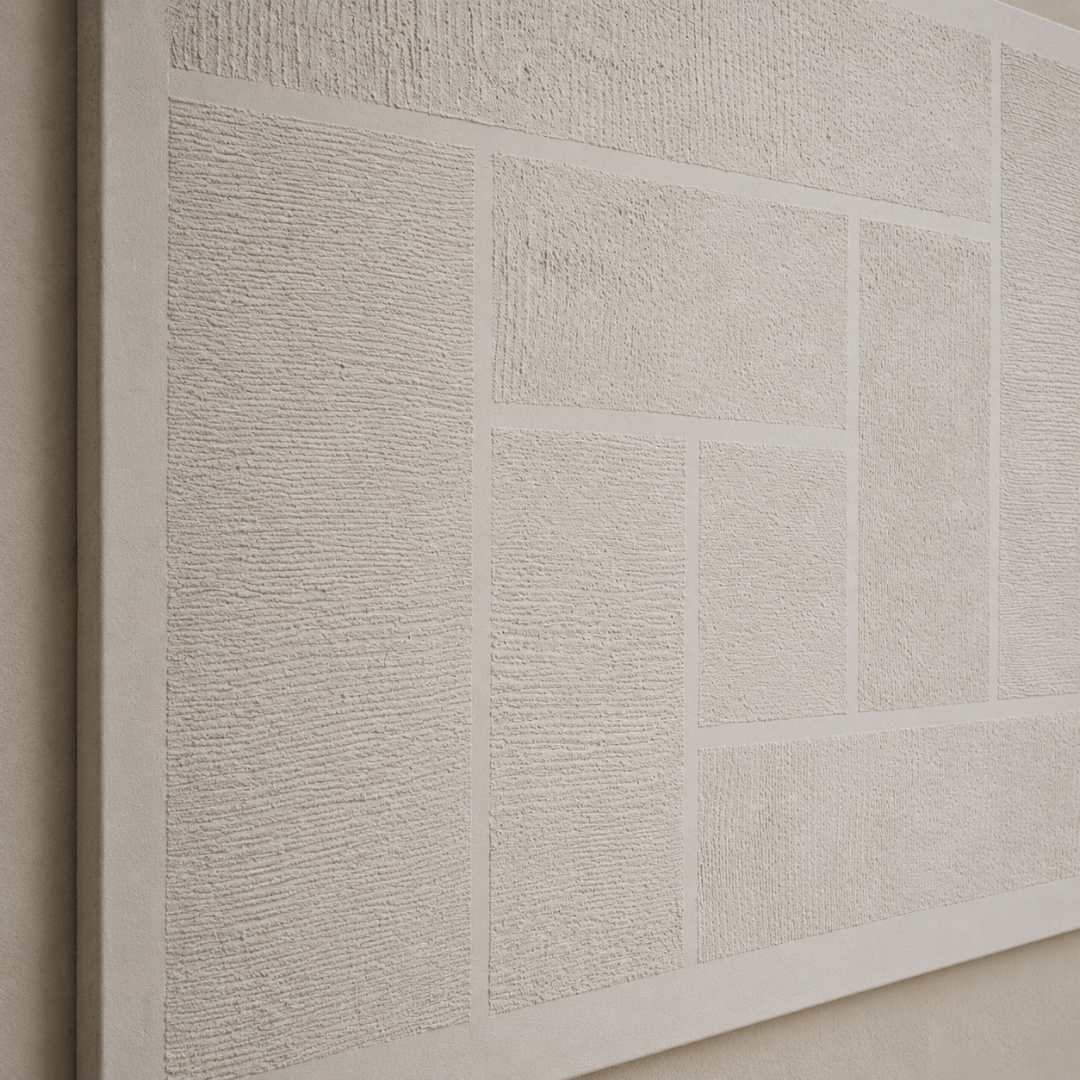Luna Modern Dokulu Tablo Krem 50×70 cm