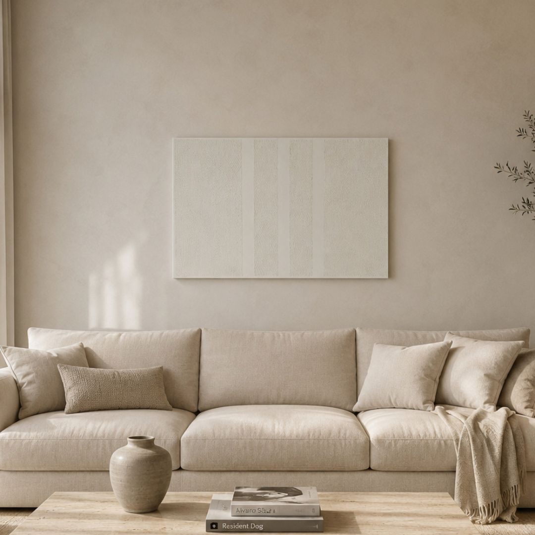 Nova Modern Dokulu Tablo Krem 50×70 cm