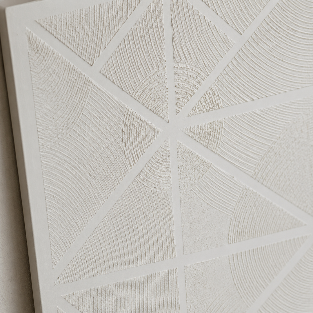 Elysia Modern Dokulu Tablo Krem 50×70 cm