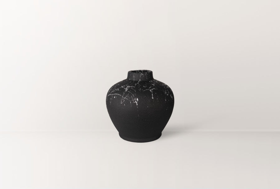 Fiona Mermer Desenli Terracotta Vazo