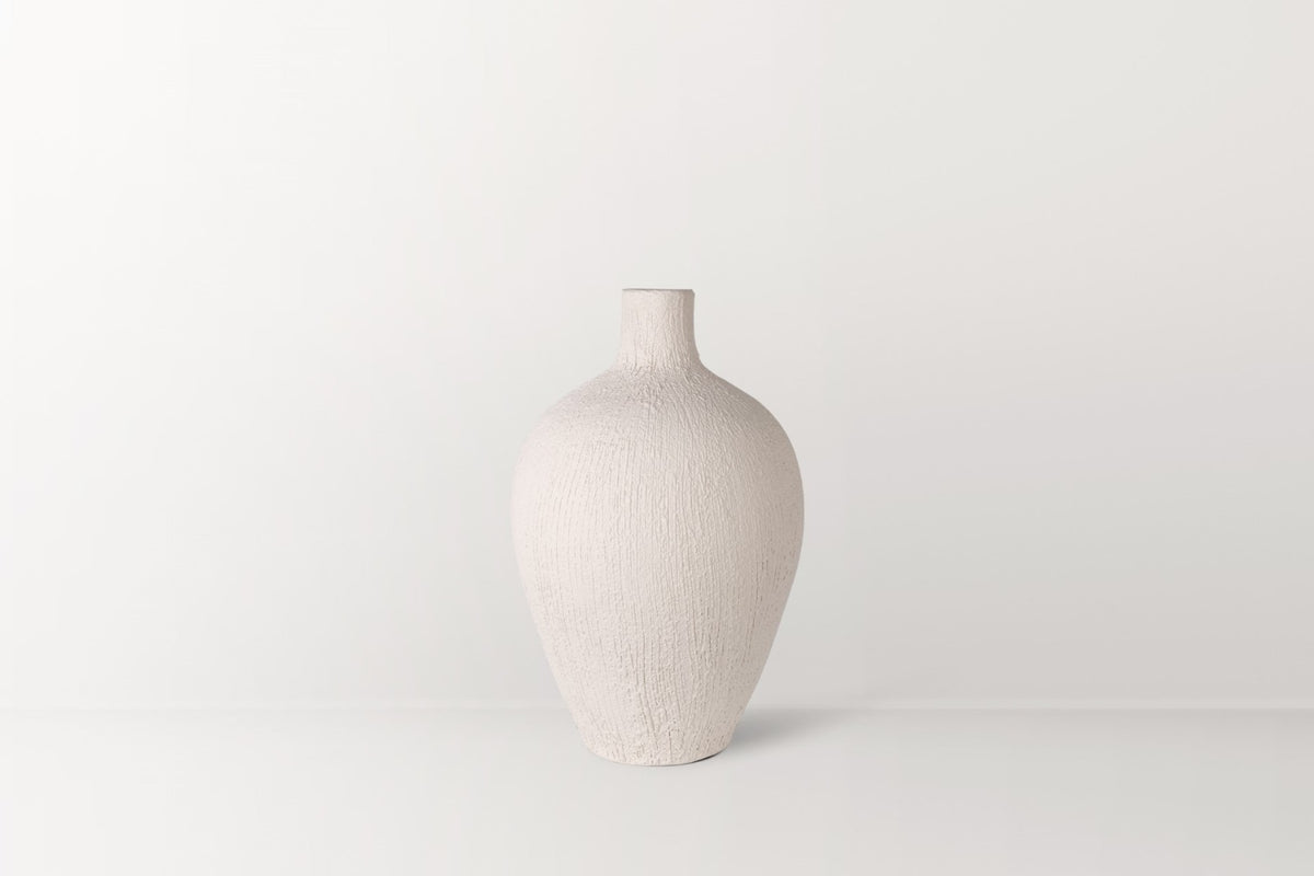 Harmonia kırık beyaz dokulu terracotta vazo, Decottaa