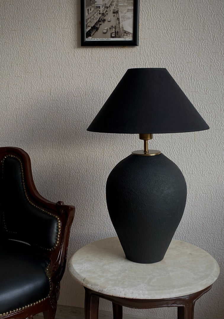 Solara Dokulu Terracotta Abajur