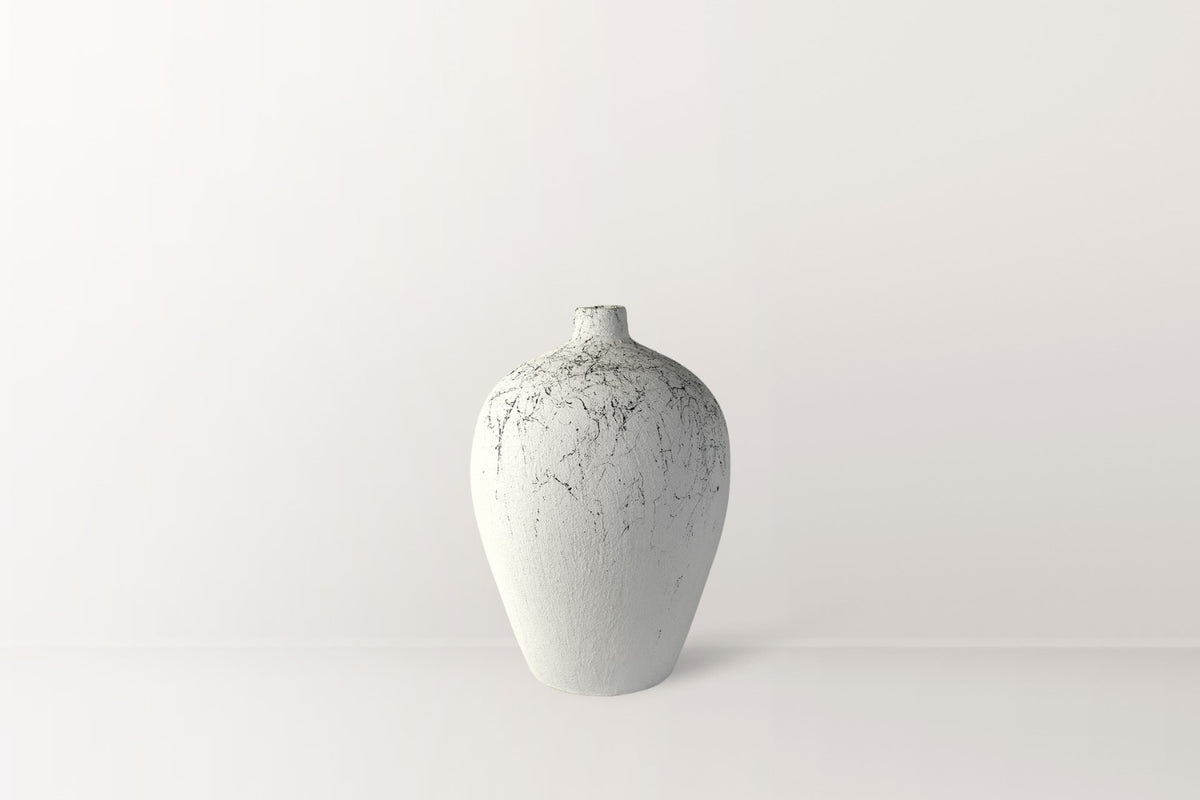 Mia Mermer Desenli Terracotta Vazo