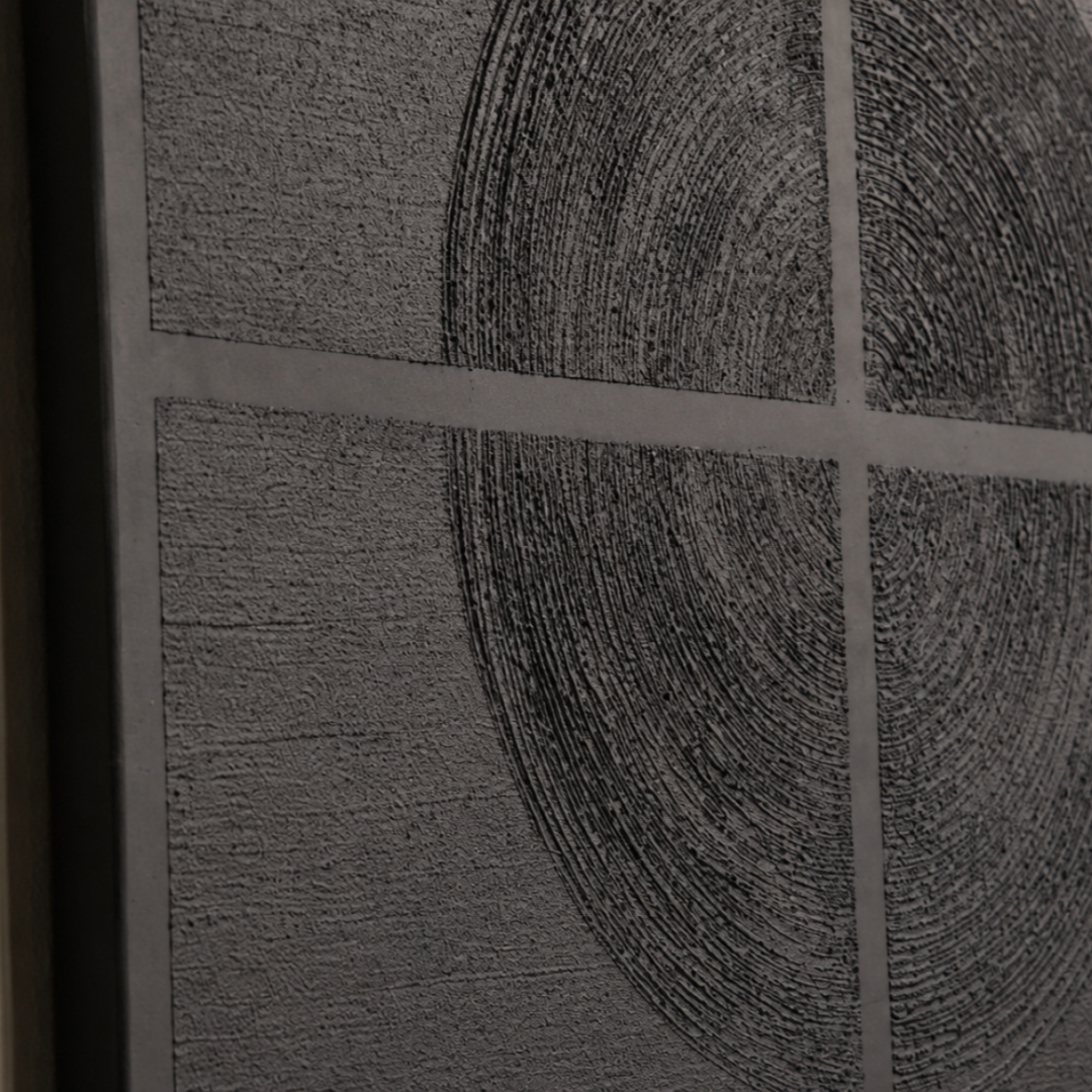 Aria Modern Dokulu Tablo Siyah 50×70 cm