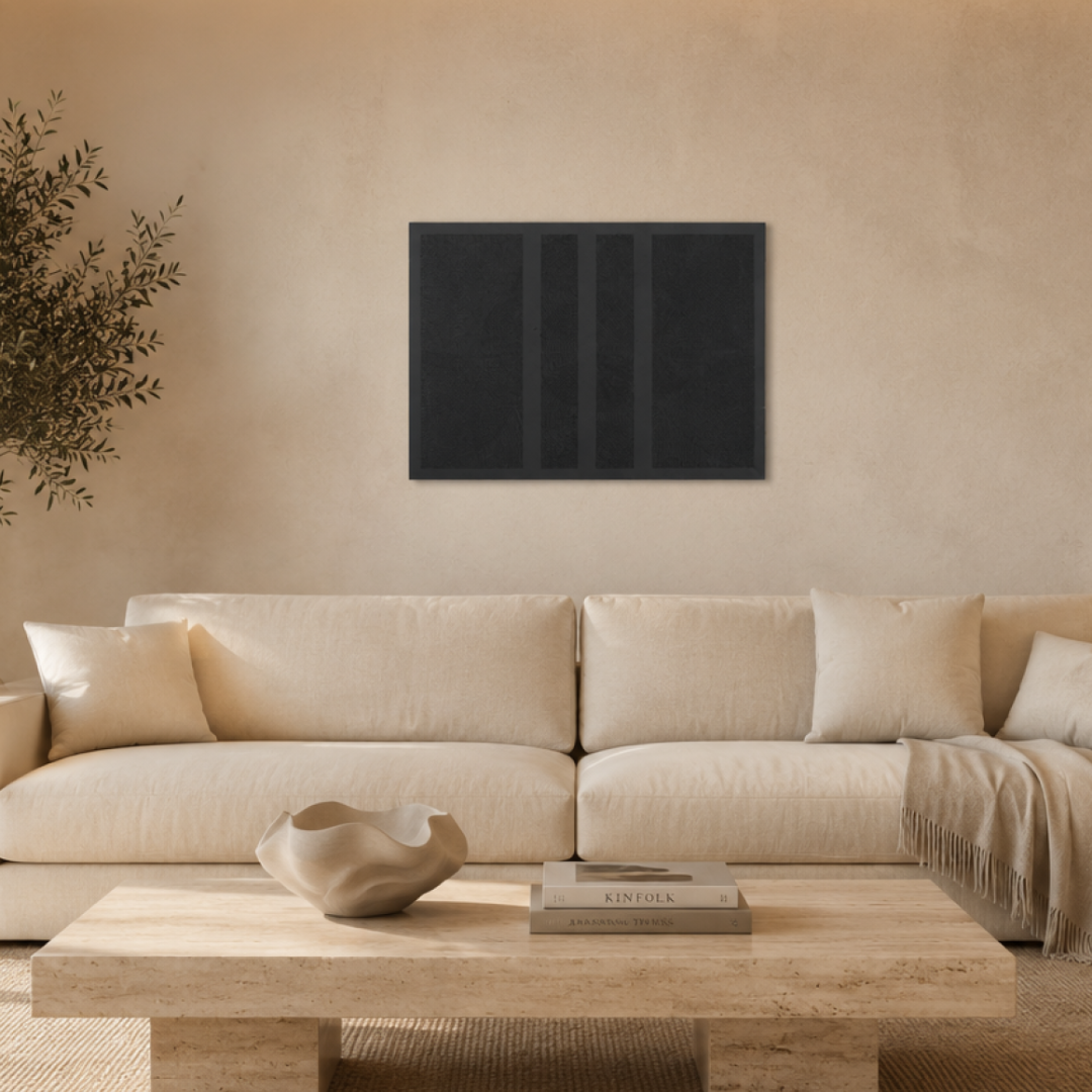 Nova Modern Dokulu Tablo Siyah 50×70 cm
