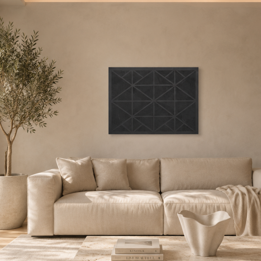 Elysia Modern Dokulu Tablo Siyah 50×70 cm