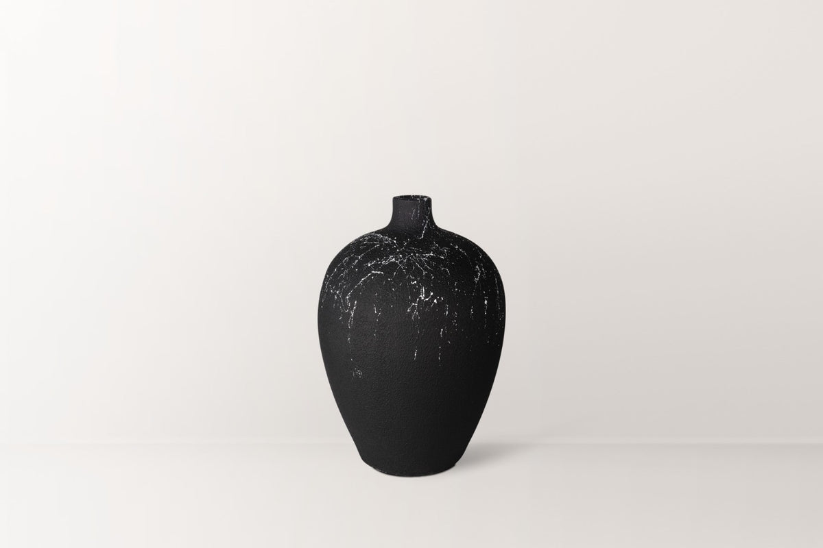 Talia Mermer Desenli Terracotta Vazo