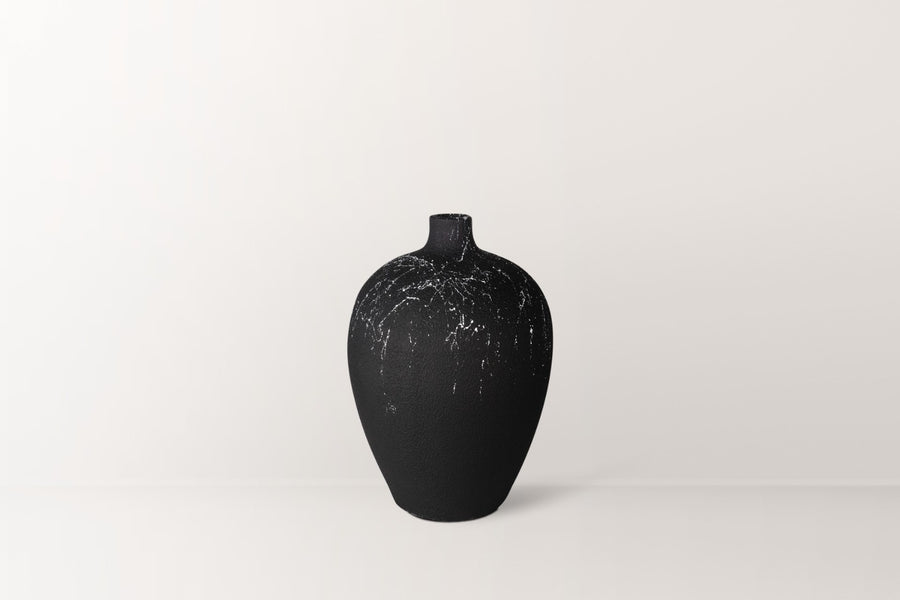 Talia Mermer Desenli Terracotta Vazo